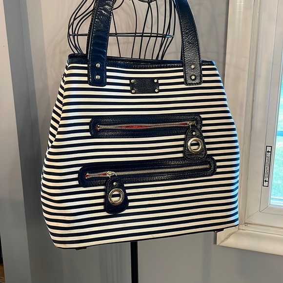 kate spade Handbags - Vintage Kate Spade navy and white striped tote